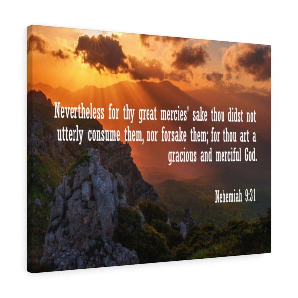 Scripture Canvas Gracious and Merciful God Nehemiah 9:31 Christian Bible Verse Meaningful Framed Prints, Canvas Paintings - Image 6