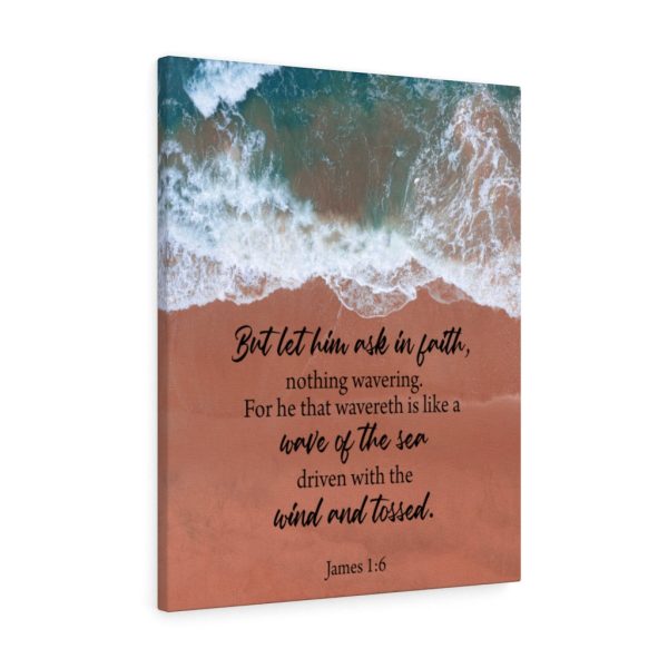 Scripture Canvas Wave of the Sea James 1:6 Christian Bible Verse Meaningful Framed Prints, Canvas Paintings