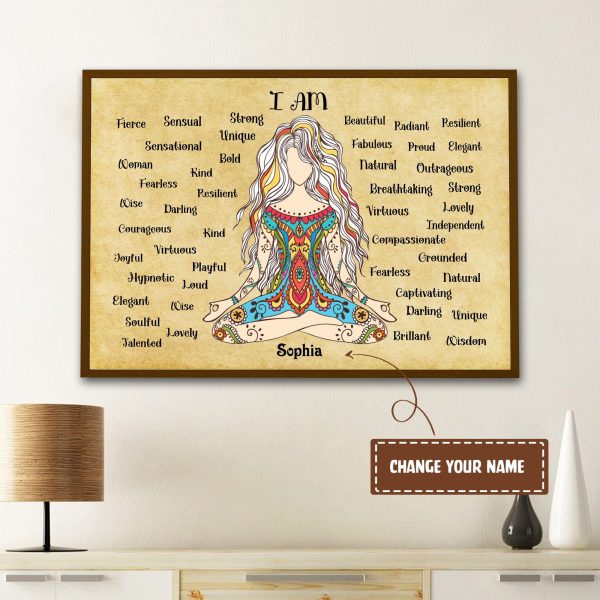 Personalized Canvas Painting, Canvas Hanging Yoga Lovers Art Framed Prints, Canvas Paintings