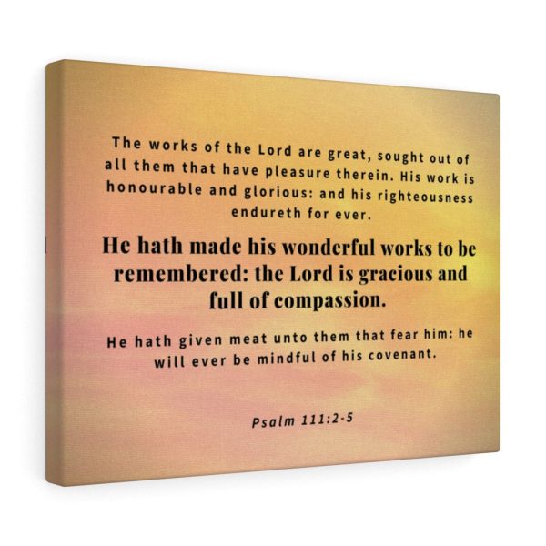 Scripture Canvas Wonderful Works Psalm 111:2-5 Christian Bible Verse Meaningful Framed Prints, Canvas Paintings - Image 5