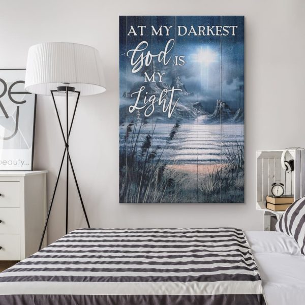 At My Darkest God Is My Light Christian Canvas Gallery Painting Wrapped Canvas Canvas - Image 2