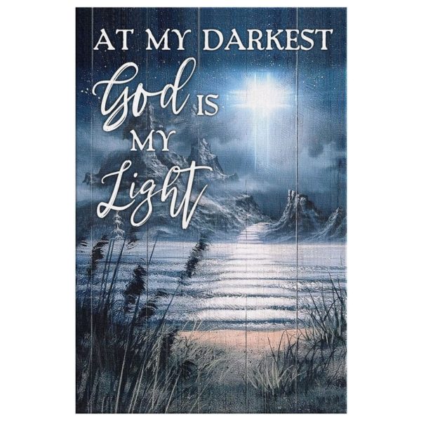 At My Darkest God Is My Light Christian Canvas Gallery Painting Wrapped Canvas Canvas - Image 3