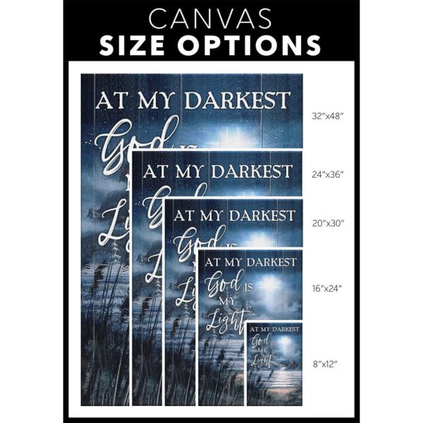 At My Darkest God Is My Light Christian Canvas Gallery Painting Wrapped Canvas Canvas - Image 4