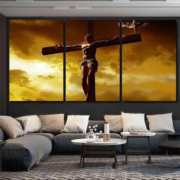 Christ On Background Sky Jesus Christian Premium Multi Canvas Prints, Multi Piece Panel Canvas Luxury Gallery Wall Fine Art Print - Image 6