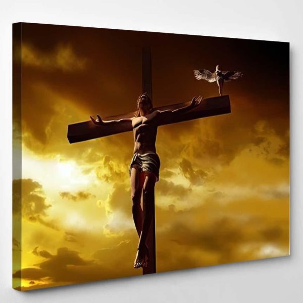 Christ On Background Sky Jesus Christian Premium Multi Canvas Prints, Multi Piece Panel Canvas Luxury Gallery Wall Fine Art Print