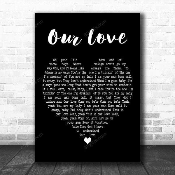 Gary Clark Jr. Our Love Black Heart Decorative Art Gift Song Lyric Print - Canvas Print Wall Art Home Decor