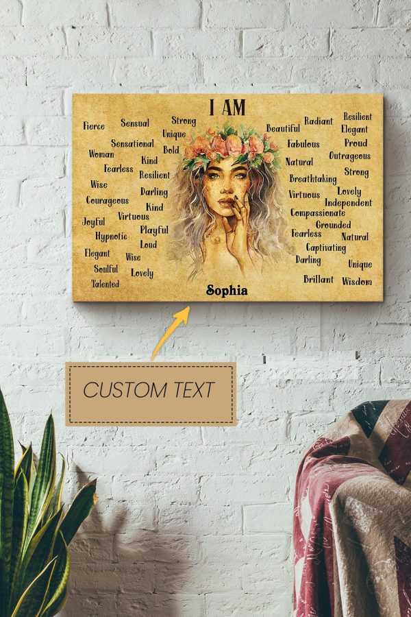 Women I Am Personalized Canvas Women Gallery Canvas Painting Gift For Housewarming Canvas Gallery Painting Wrapped Canvas Framed Prints, Canvas Paintings - Image 2