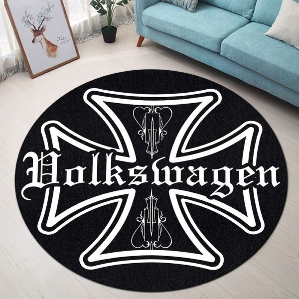 Personalized Iron Cross Hot Rod Round Mat Round Floor Mat Room Rugs Carpet Outdoor Rug Washable Rugs - Image 2