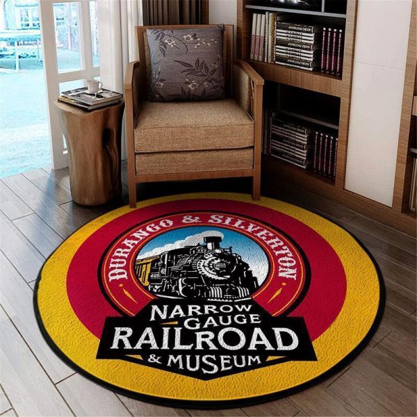 Durango Round Mat Durango And Silverton Narrow Gauge Railroad Round Floor Mat Room Rugs Carpet Outdoor Rug Washable Rugs - Image 2