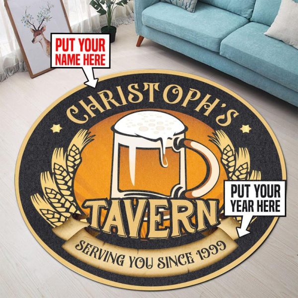 Personalized Tavern Round Mat Round Floor Mat Room Rugs Carpet Outdoor Rug Washable Rugs - Image 2