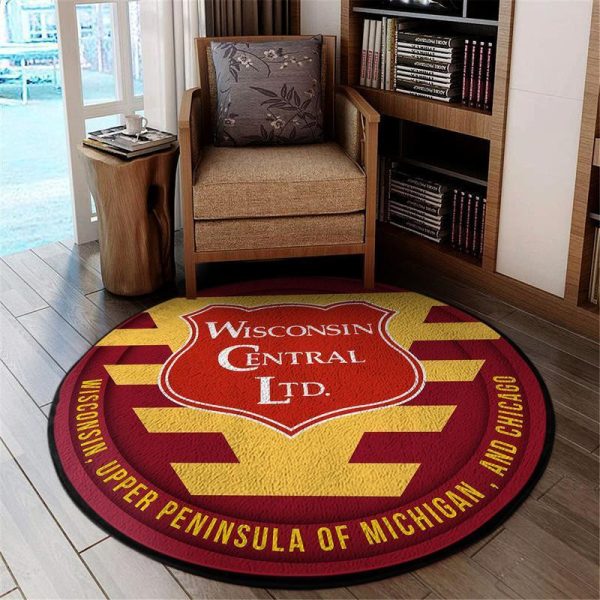 Wcl Living Room Round Mat Circle Rug Wcl Wisconsin Central Limited Railroad - Image 2