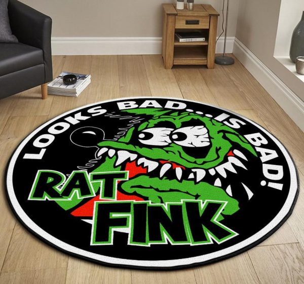 Rat Fink Looks Bad Is Bad Round Mat Round Floor Mat Room Rugs Carpet Outdoor Rug Washable Rugs - Image 2