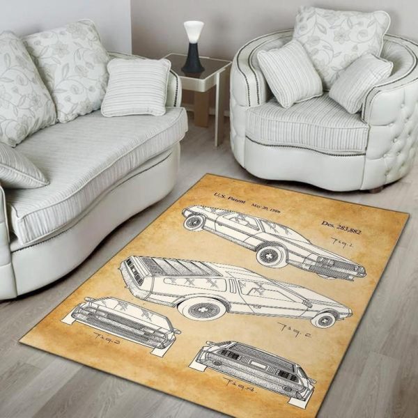 Btf Area Rug Carpet Back To The Future Delorean Bttf Time Machine