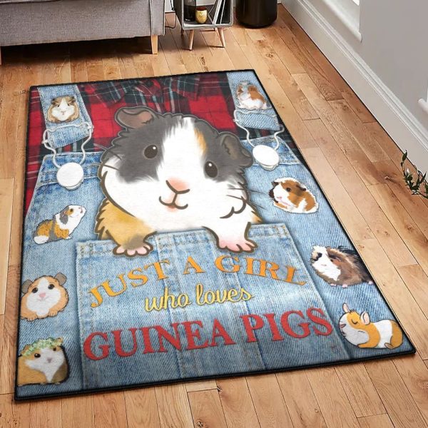 Guinea Pig Modern Rugs Guinea Pig Rug Rectangle Rugs Washable Area Rug Non-Slip Carpet For Living Room Bedroom