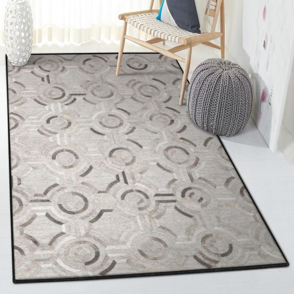 Washable Rugs Dorado 05 Grey Grey Rug Rectangle Rugs Washable Area Rug Non-Slip Carpet For Living Room Bedroom