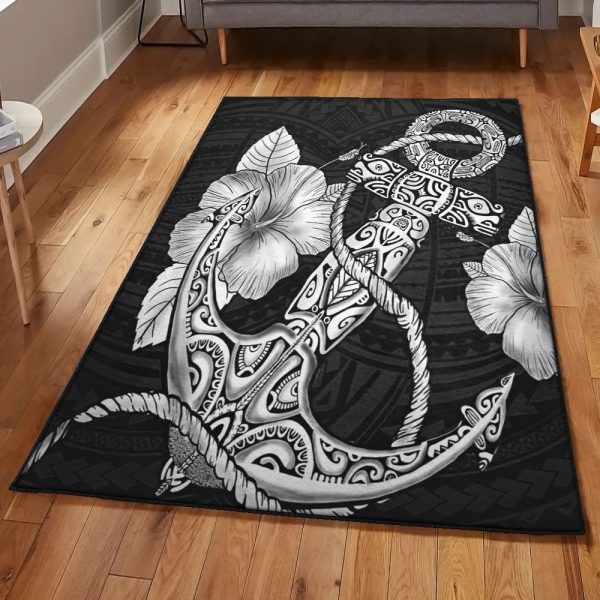 Hibiscus Flower Rugs 3D Custom Poly Hibiscus Rug Rectangle Rugs Washable Area Rug Non-Slip Carpet For Living Room Bedroom