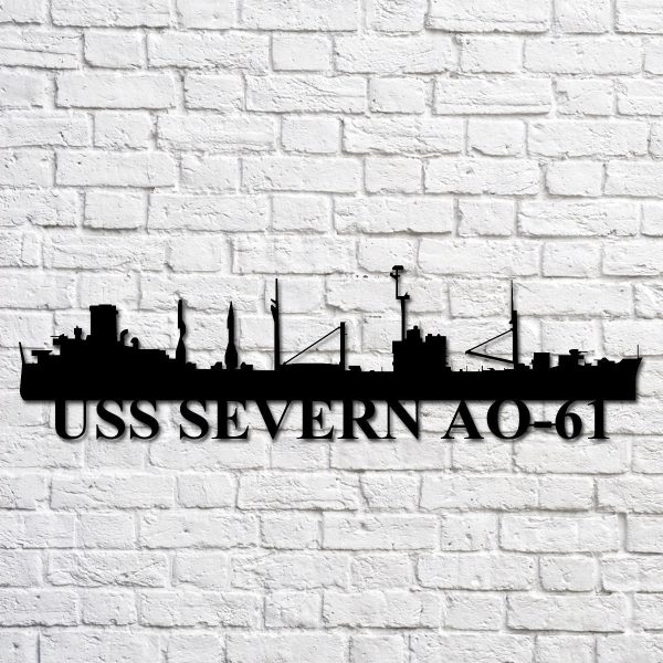 Uss Severn Ao61 Navy Ship Metal Art, Gift For Navy Veteran, Navy Ships