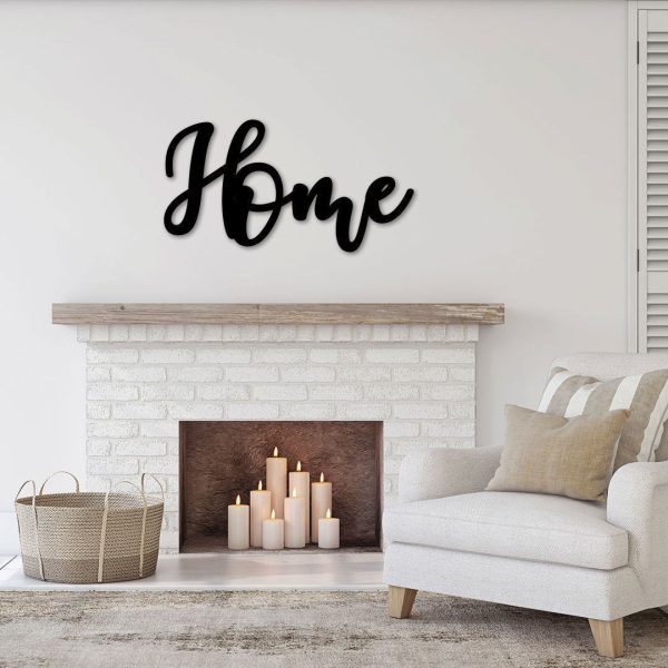 Home Sign Wall Decor, Metal Home Sign For Front Porch, Outdoor Home Si