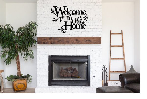 Welcome To Our Home Metal Sign Cutout Cut Metal Sign Wall Metal Art De