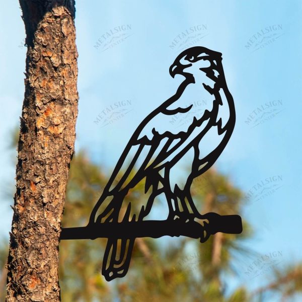 Hawk Metal Art Garden Signs Cut Metal Sign Metal House Sign Decoration