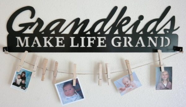 Grand Kids Make Life Grand Metal Monogram Metal Wall Decor Metal Quote