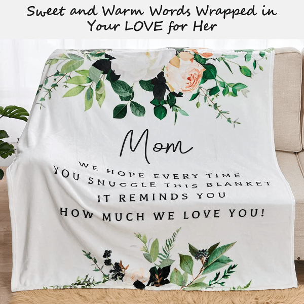 To My Mom Blanket Floral Blanket Gift for Mom Mother's Day Gift - Image 2