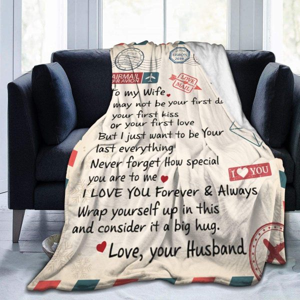 Love Letter to My Wife from Husband Throw Blanket Vintage Blanket Gift - Image 2