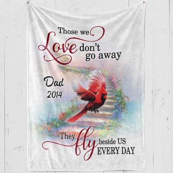 Cardinals Memorial Personalized Fleece Blanket - Image 3