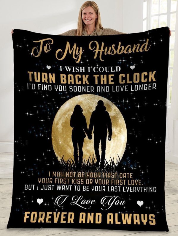 I Love You Forever And Always Fleece Blanket Gift For Husband - Image 2