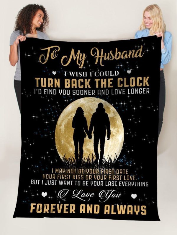 I Love You Forever And Always Fleece Blanket Gift For Husband - Image 3