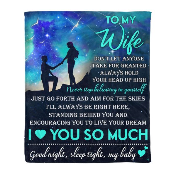 Fleece Blanket Gift For Wife I Love You So Much - Image 2