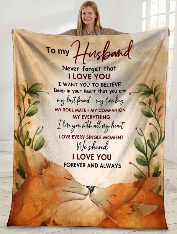 To My Husband Never Forget That I Love You Marriage Red Foxes Soft Fle - Image 2