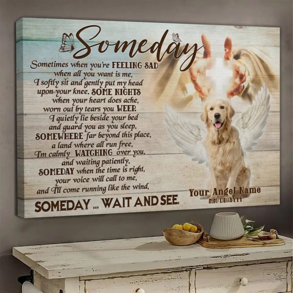 Personalized Photo Canvas Prints, Dog Loss Gifts, Pet Memorial Gifts, Dog Sympathy, Someday Dem Canvas - Image 2