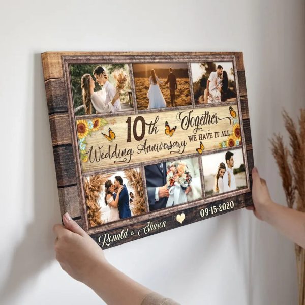 Personalized Canvas Prints, Custom Photos, Couple Gifts, Anniversary Gifts, 10th Anniversary Photo Gift Together We Have It All Dem Canvas - Image 8