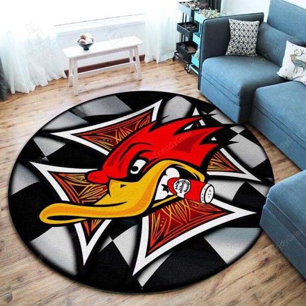 Hot Rod Woodpecker Round Mat Round Floor Mat Room Rugs Carpet Outdoor Rug Washable Rugs - Image 2