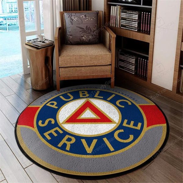 Public Round Mat Public Service Round Floor Mat Room Rugs Carpet Outdoor Rug Washable Rugs - Image 2