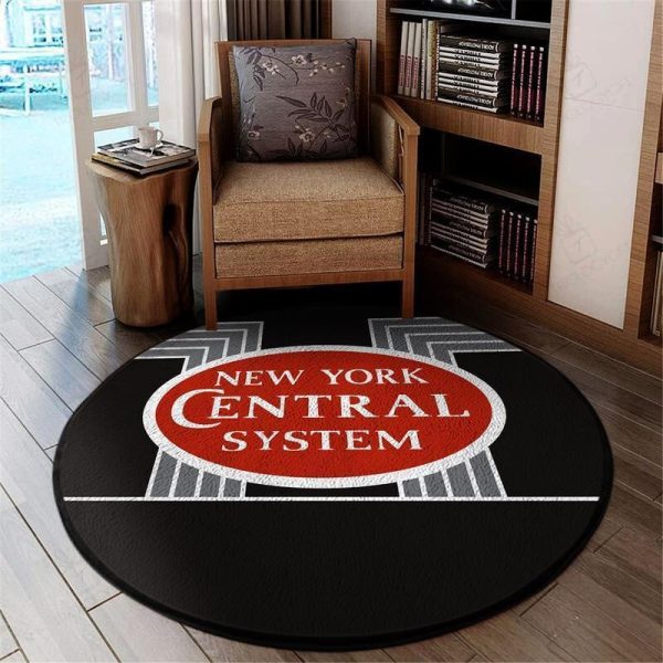 Ncr Round Mat New York Central Railroad Round Floor Mat Room Rugs Carpet Outdoor Rug Washable Rugs - Image 2