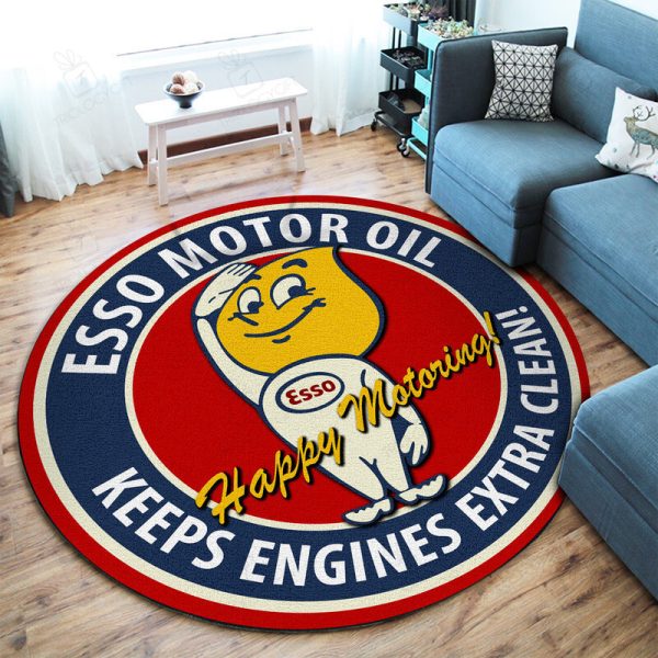 Hot Rod Motor Oil Round Mat Round Floor Mat Room Rugs Carpet Outdoor Rug Washable Rugs - Image 2